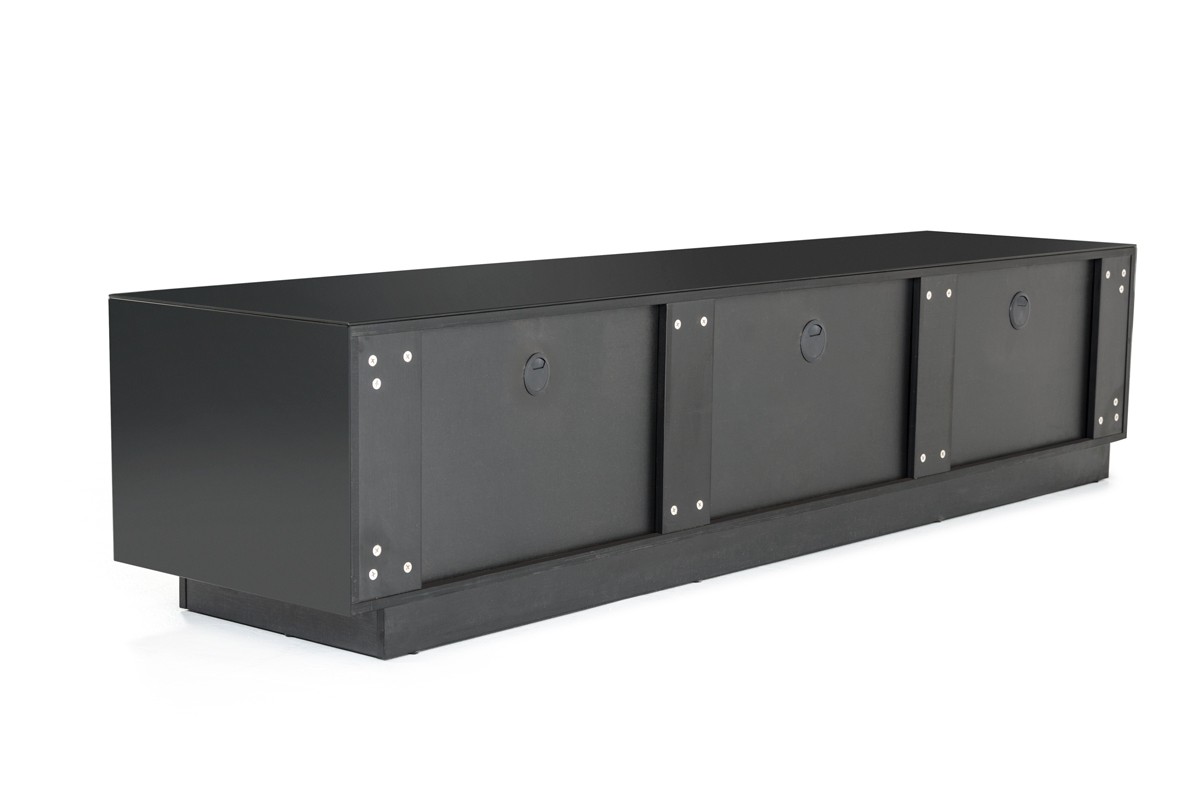 Modern Black Matte TV Stand - Click Image to Close