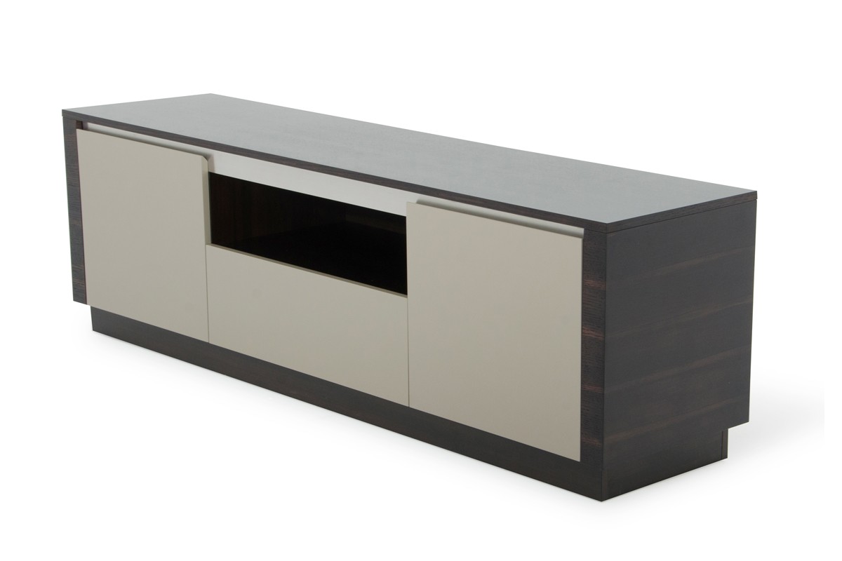 Modern Oak and Grey Gloss TV Stand - Click Image to Close