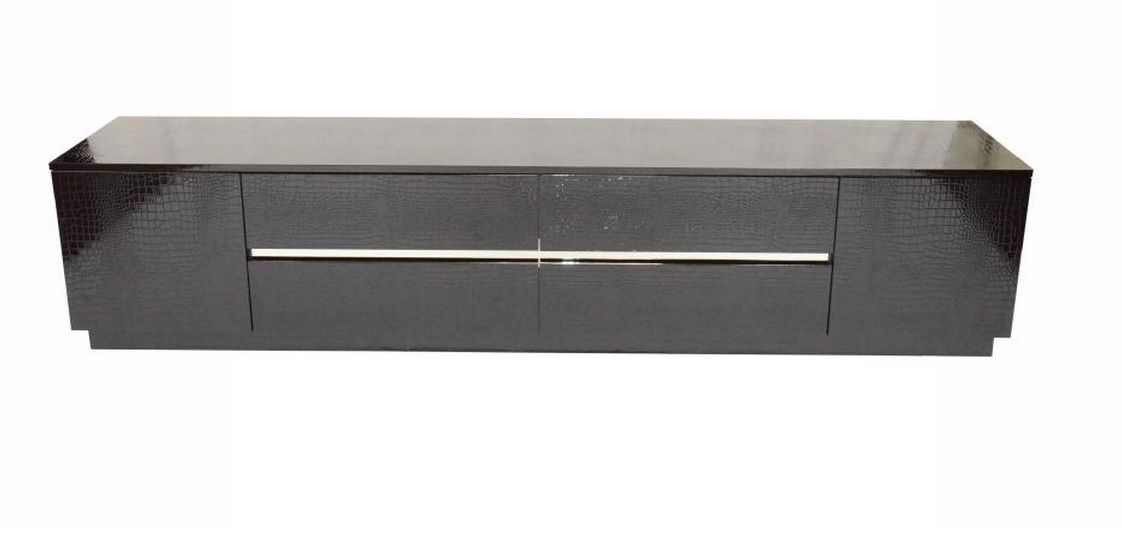 Contemporary Black Lacquer TV Unit with Crocodile Texture Huntsville Alabama VAK588230