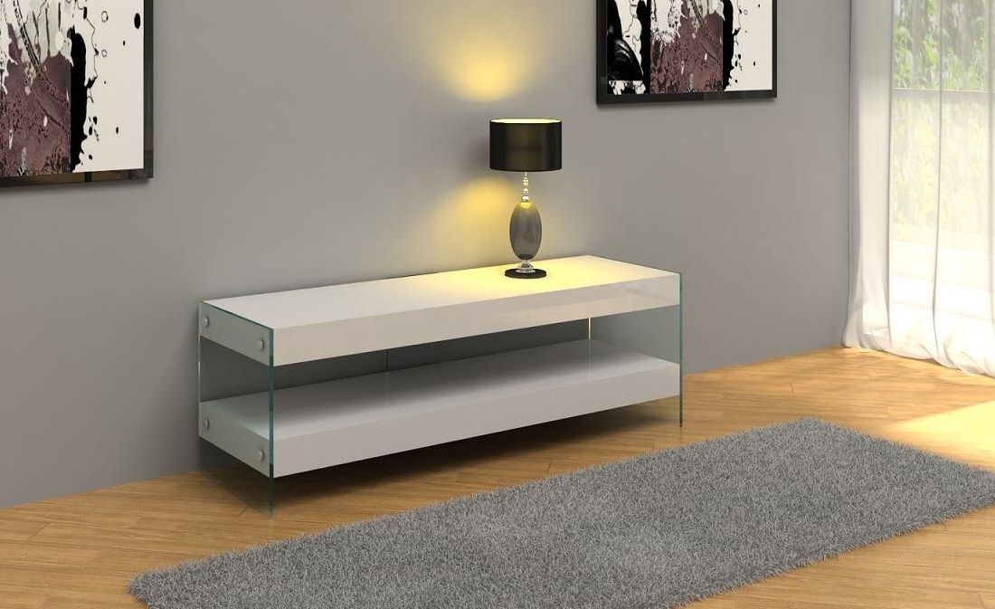 Contemporary White Floating TV Stand Tallahassee Florida 
