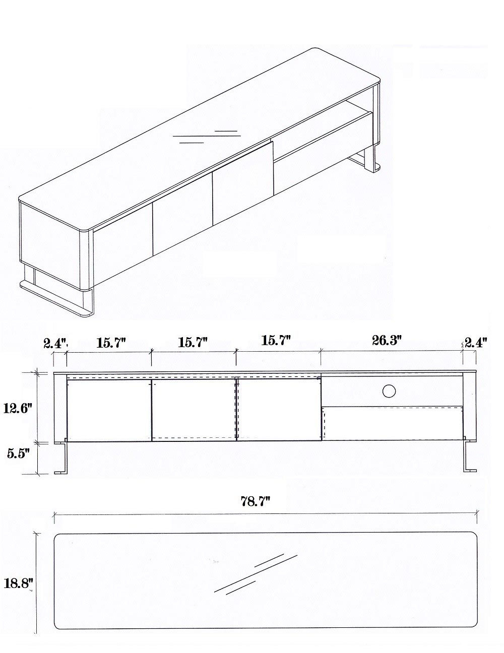 Brown Oak Wood Media Center TV Stand - Click Image to Close