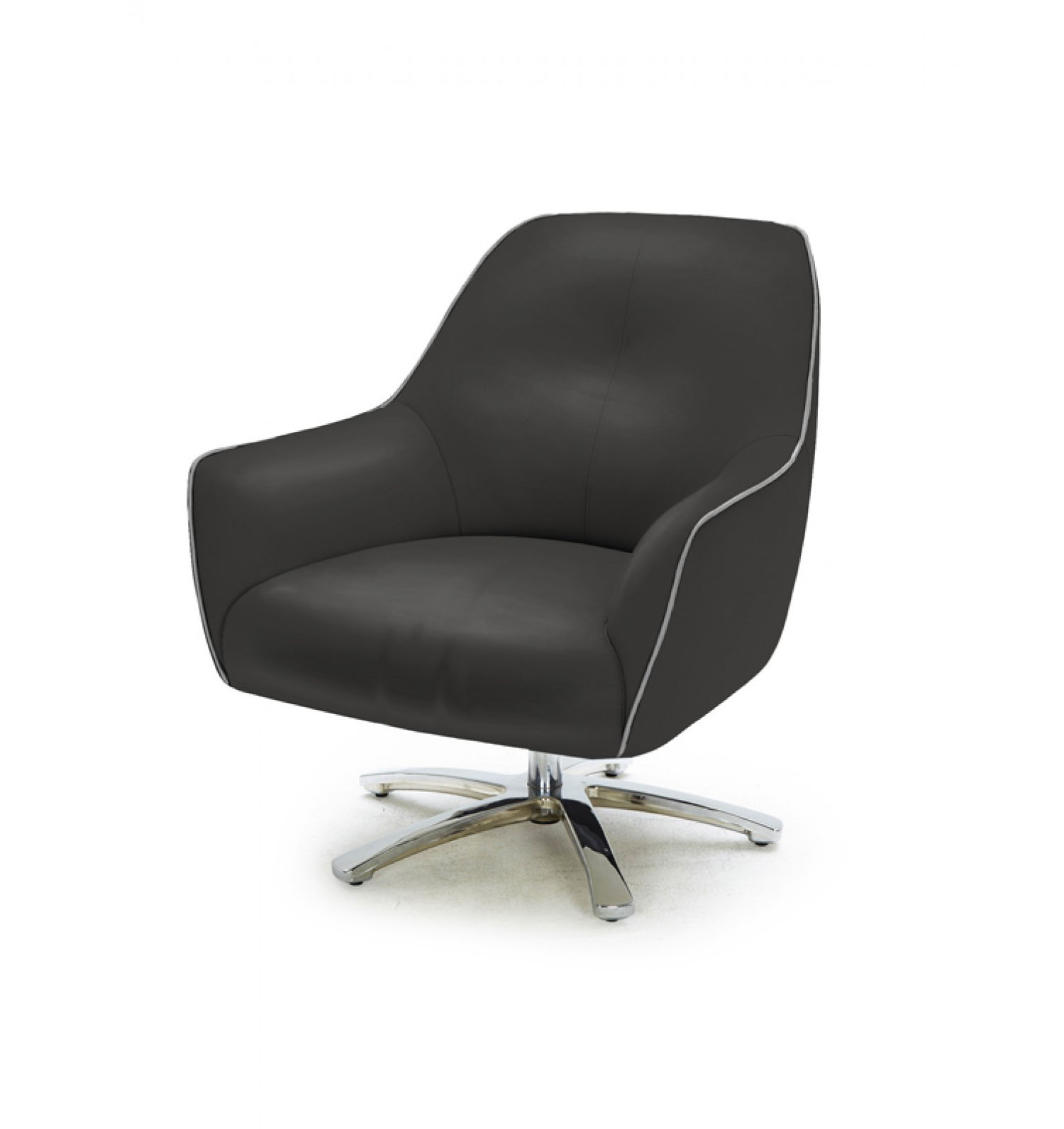 Blackandgray Ecoleather Lounge Chair V Casaclover 