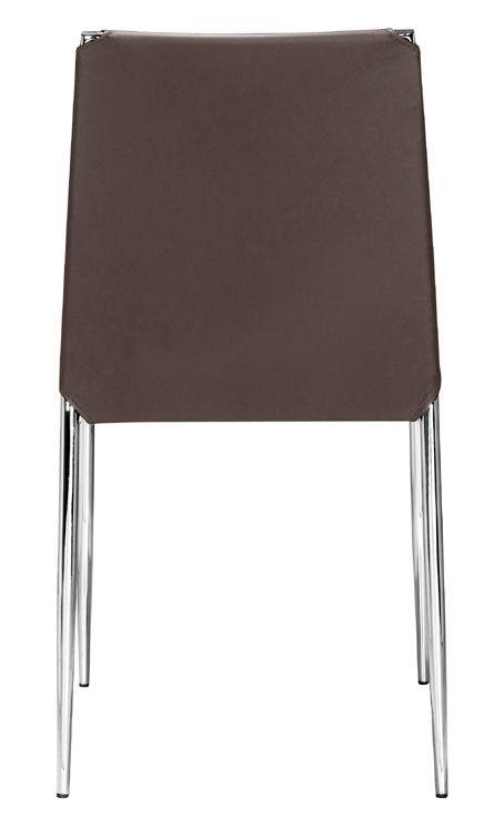 Leatherette Alex Dining Chair with Chrome Steel Tubed Legs - Click Image to Close