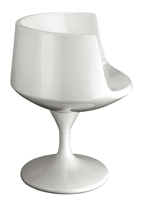 Cup Chair with Molded Seat and Swivel Base Eero Saarinen Style - Click Image to Close