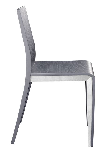 Caesar Chair with Brushed Steel Accents - Click Image to Close