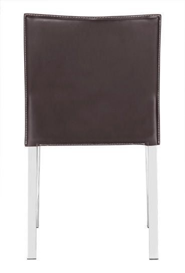 Boxter Dining Chair with Chrome Frame and Leatherette Seat - Click Image to Close