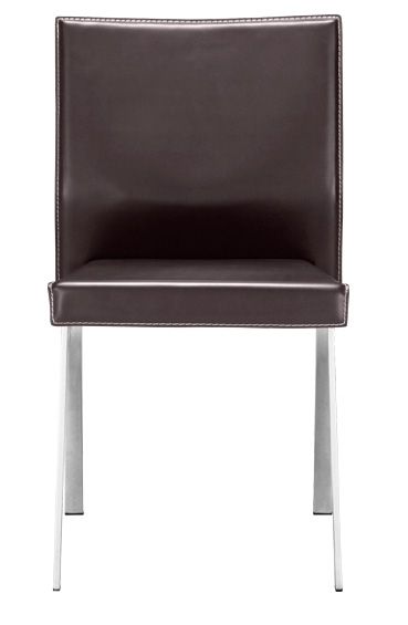Boxter Dining Chair with Chrome Frame and Leatherette Seat - Click Image to Close