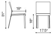 Boxter Dining Chair with Chrome Frame and Leatherette Seat - Click Image to Close