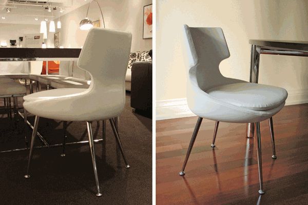 Patara Dining Chair with Futuristic Eggshell Shape - Click Image to Close