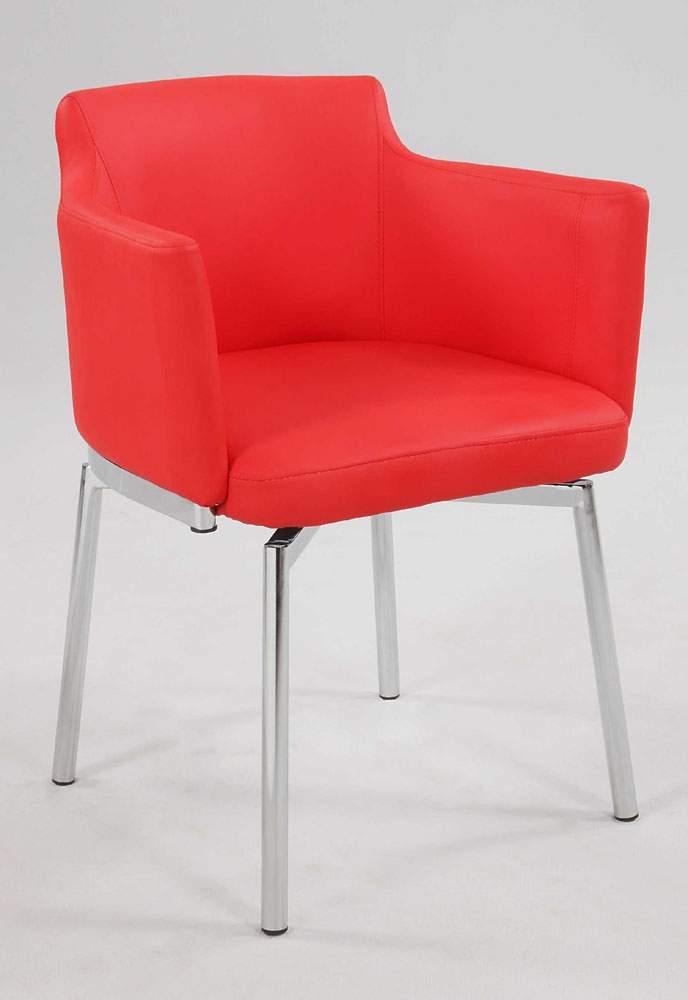 Black Grey White or Red Comfortable Swivel Dining Room Chairs - Click Image to Close