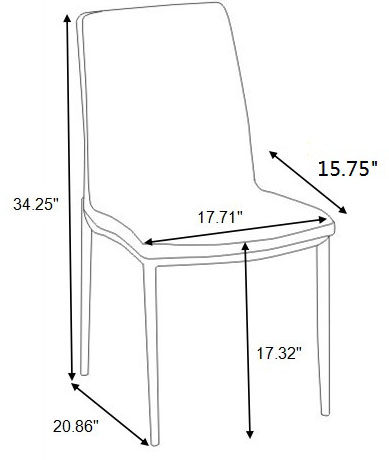 White Upholstered Side Chairs with Glossy White Finished Legs - Click Image to Close