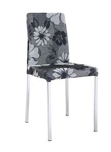 Contemporary Black and Grey Fabric Dining Chair