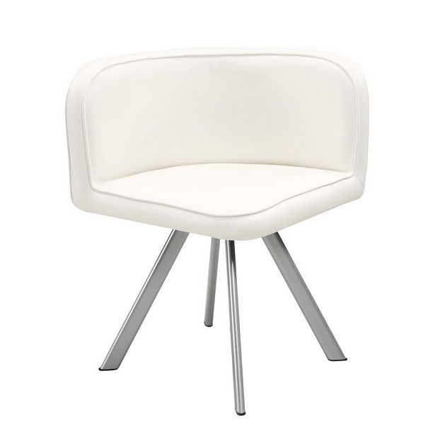 Contemporary Triangle Dining Chair with Metal Legs - Click Image to Close