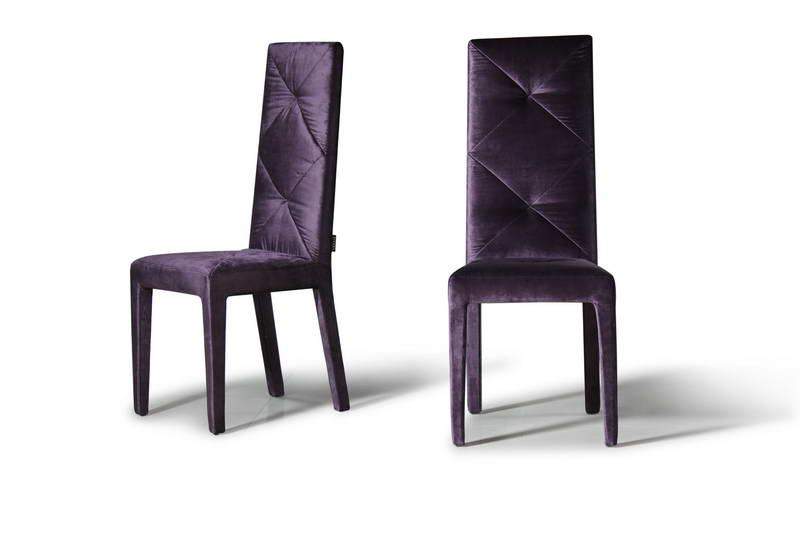 Soft Silky Feel Purple Dining Chair with High Comfortable Back Jersey