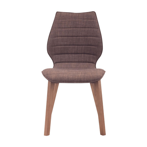 Solid Wood Dining Chair Upholstered in Graphite or Tobacco Fabric - Click Image to Close
