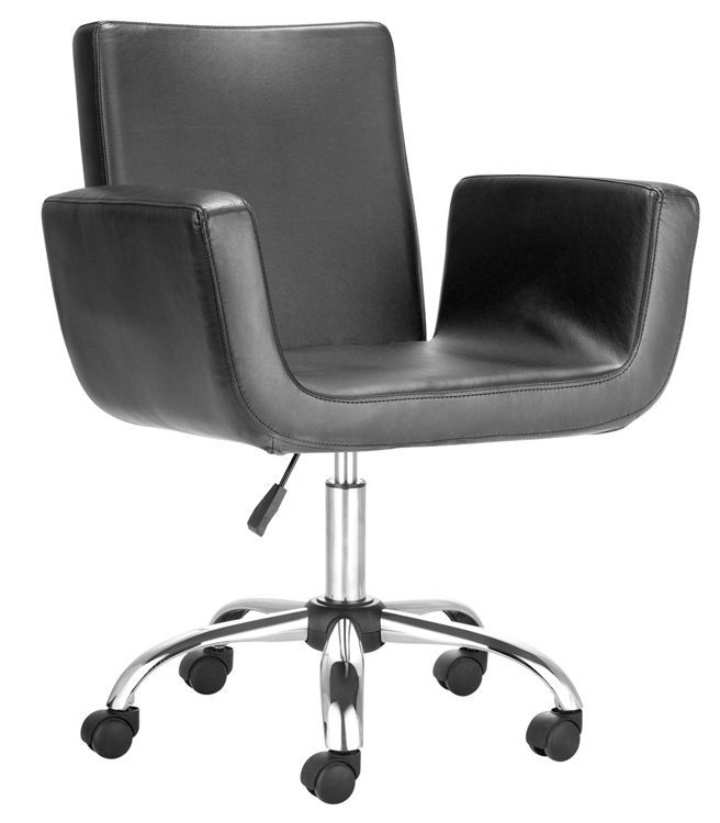 Carter Office Chair With Chrome Finish in Black or White Shop modern