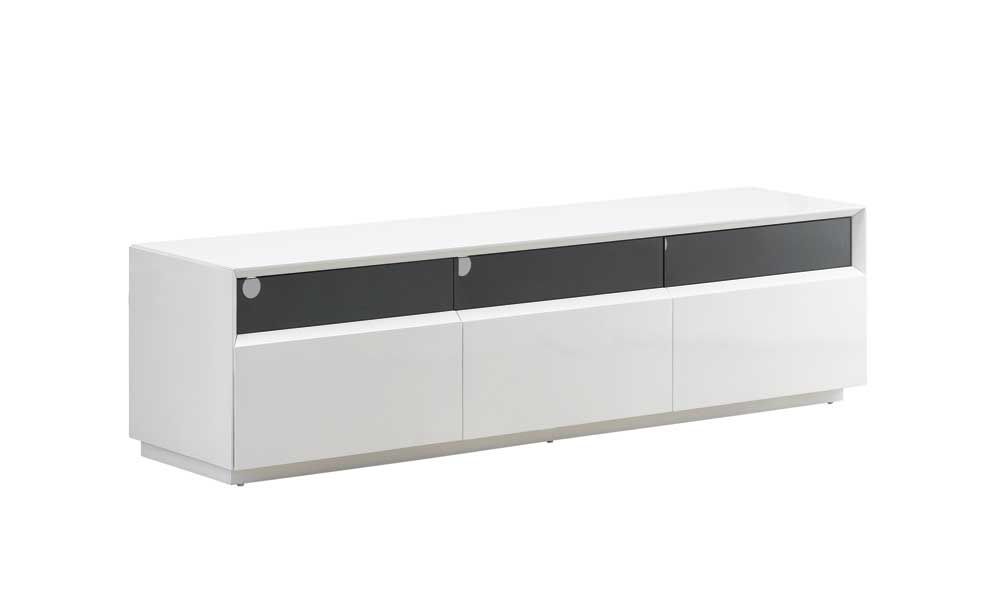 Contemporary TV Stand in Dark Oak or White Gloss Finish - Click Image to Close