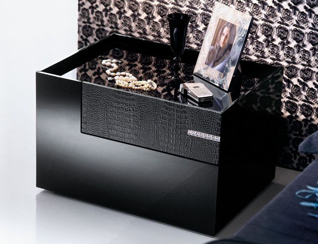 Contemporary Diamond Nightstand With Swarovski Crystal Inlays Shop