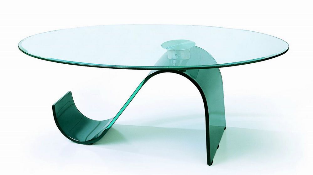 Glass Coffee Table With S Curved, Curved Wood And Glass Coffee Table