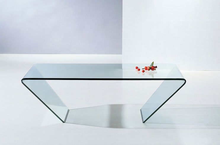 Clear Glass Contemporary Coffee Table Salem Oregon J&M 519