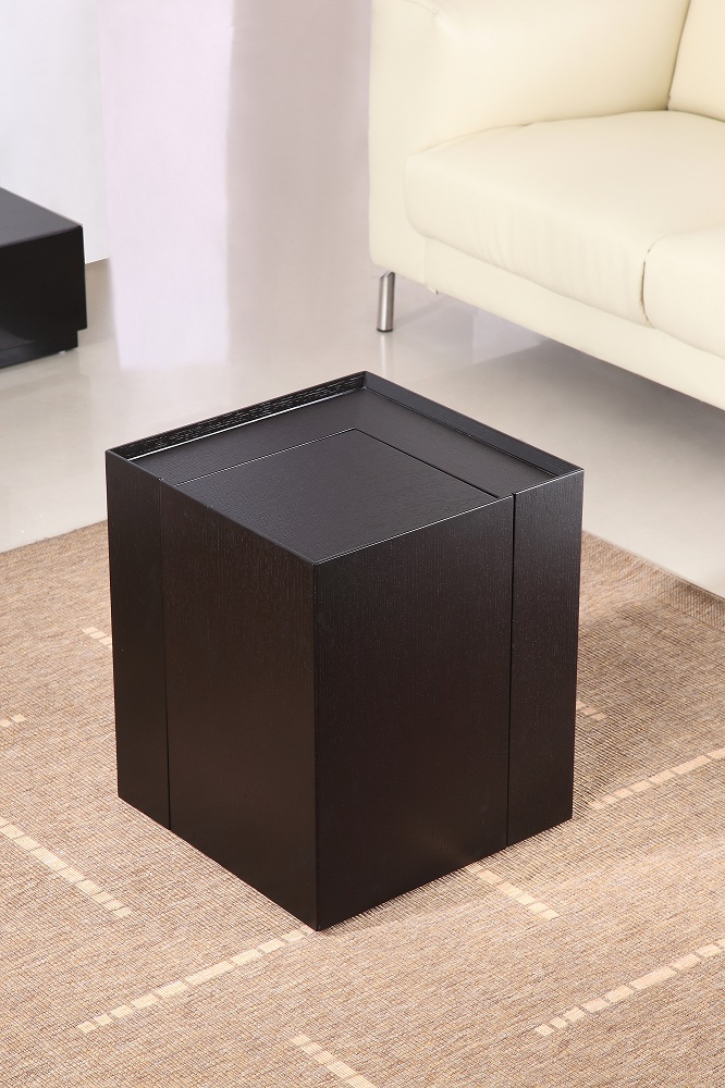 Contemporary Coffee End Table with Mini Storage Bar Inside - Click Image to Close