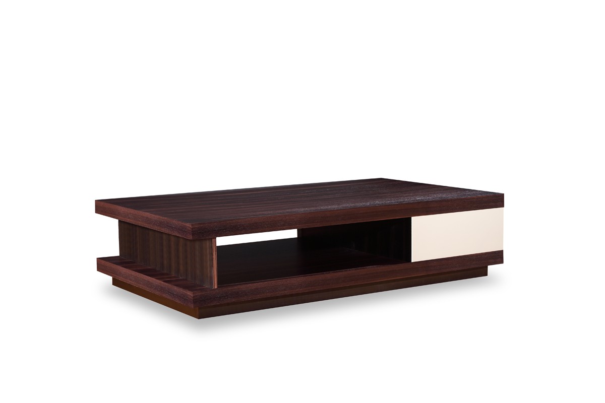 Modern Oak and Grey Gloss Coffee Table - Click Image to Close