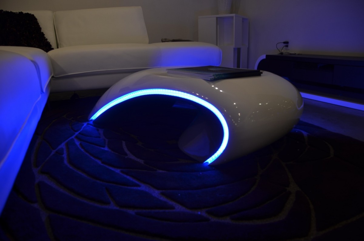 Image Of Coffee Table Led Cubix Series 44modern High Gloss White High Gloss Grey Coffee Table With Led Lighting Tiffany Range