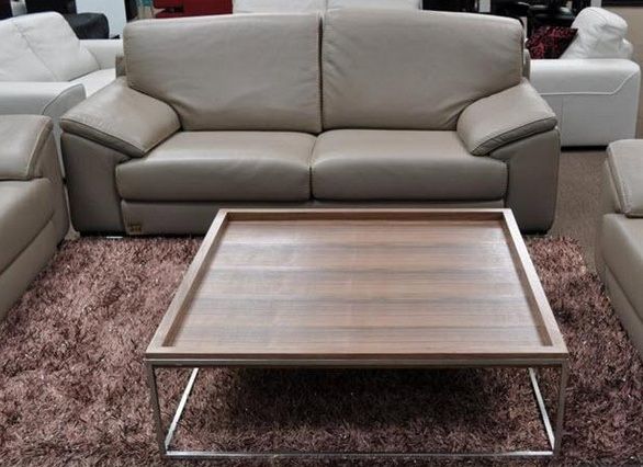 Coffee Table with Stainless Steel Base - Click Image to Close