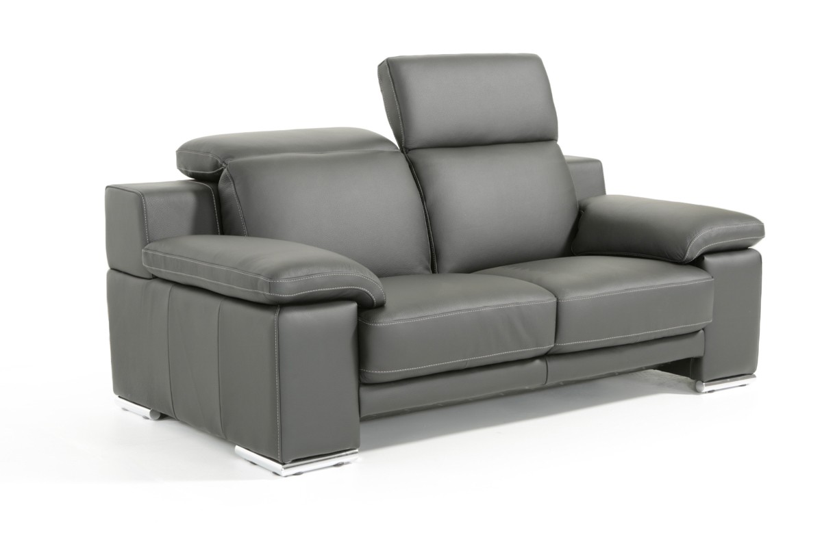 Made in Italy Full Leather Panther Black Sofa Set - Click Image to Close