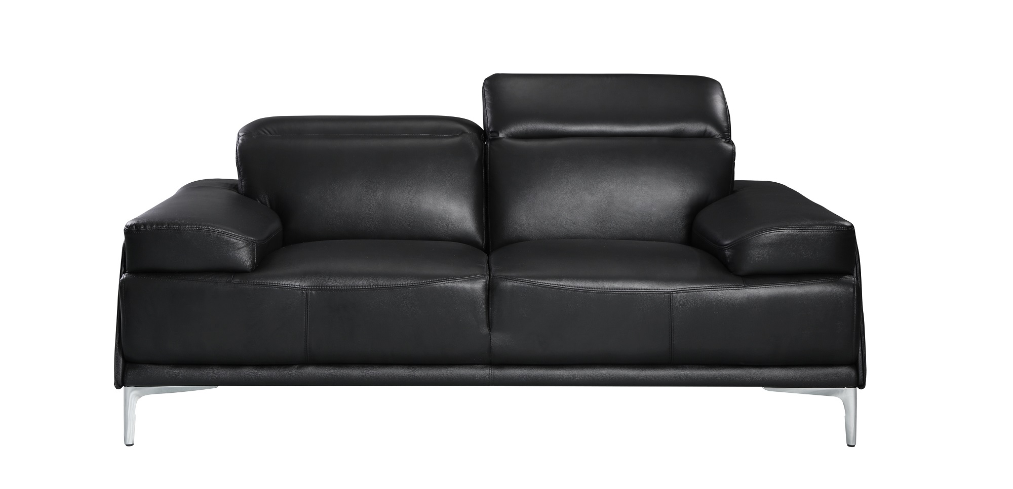 Contemporary Black Leather Living Room Sofa Set - Click Image to Close