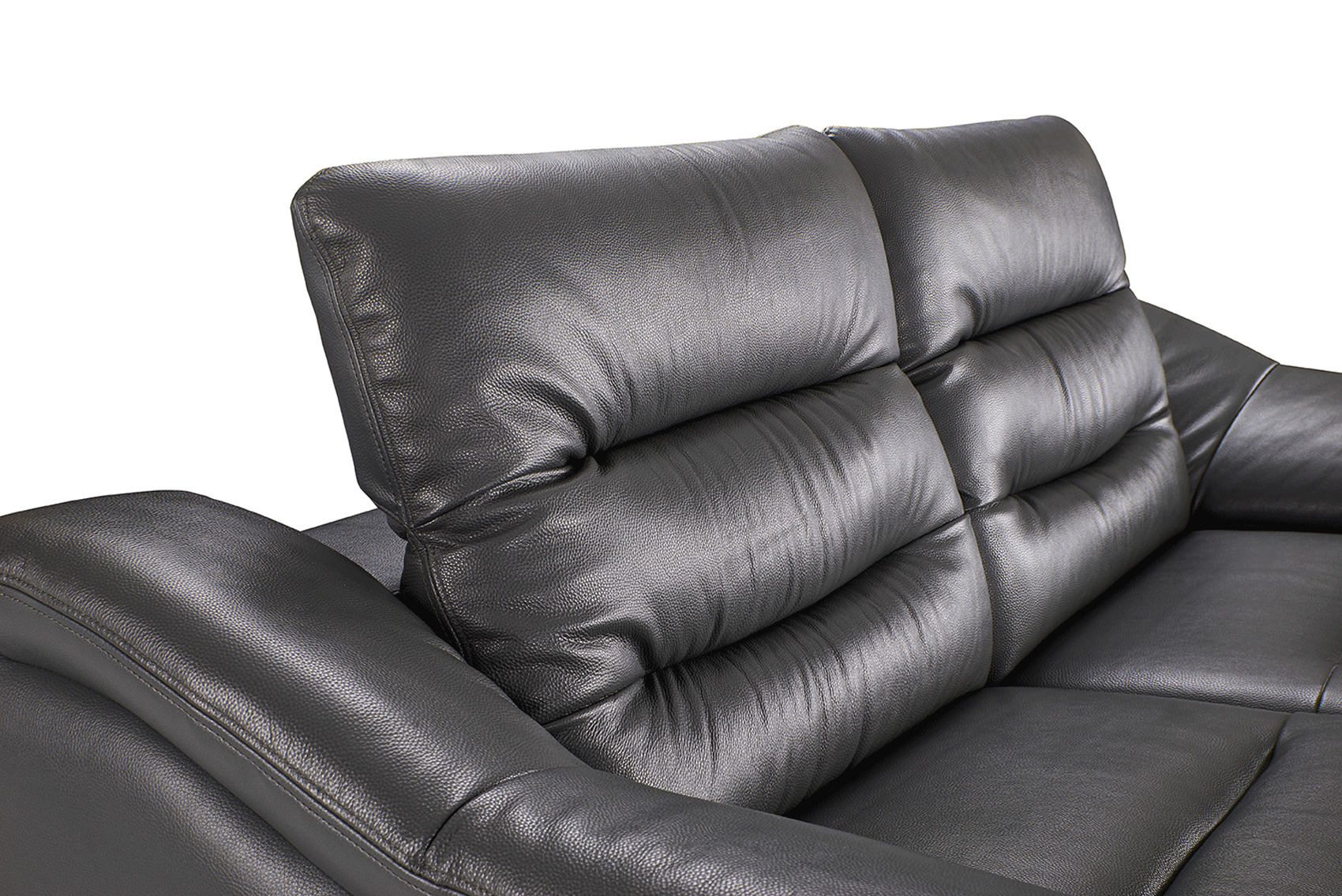 Contemporary Leather Grey Living Room Set