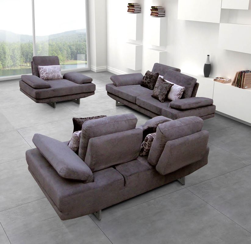 Contemporary Fabric Living Room Sofa Set with Adjustable 