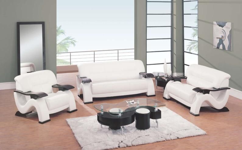 Grandiose Curvy Wood and iLeatheri Sofa iSeti With 4 Colors 