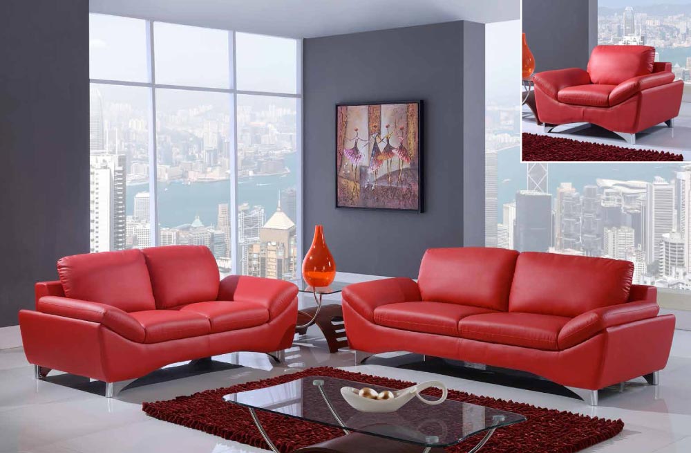 Red Living Room Set