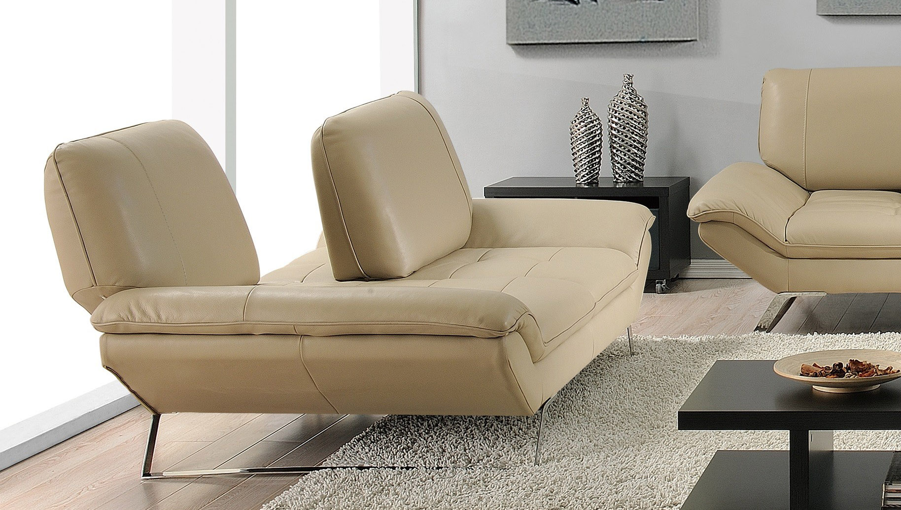 Premium Top Grain Leather Petra Sofa Set - Click Image to Close