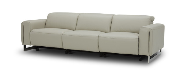 Contemporary Leather Sofa Set on Chrome Frame - Click Image to Close