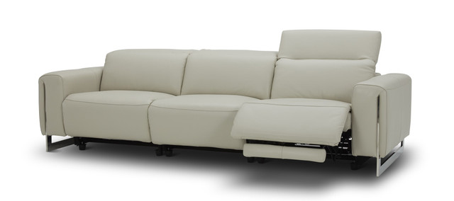 Contemporary Leather Sofa Set on Chrome Frame - Click Image to Close