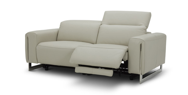 Contemporary Leather Sofa Set on Chrome Frame - Click Image to Close