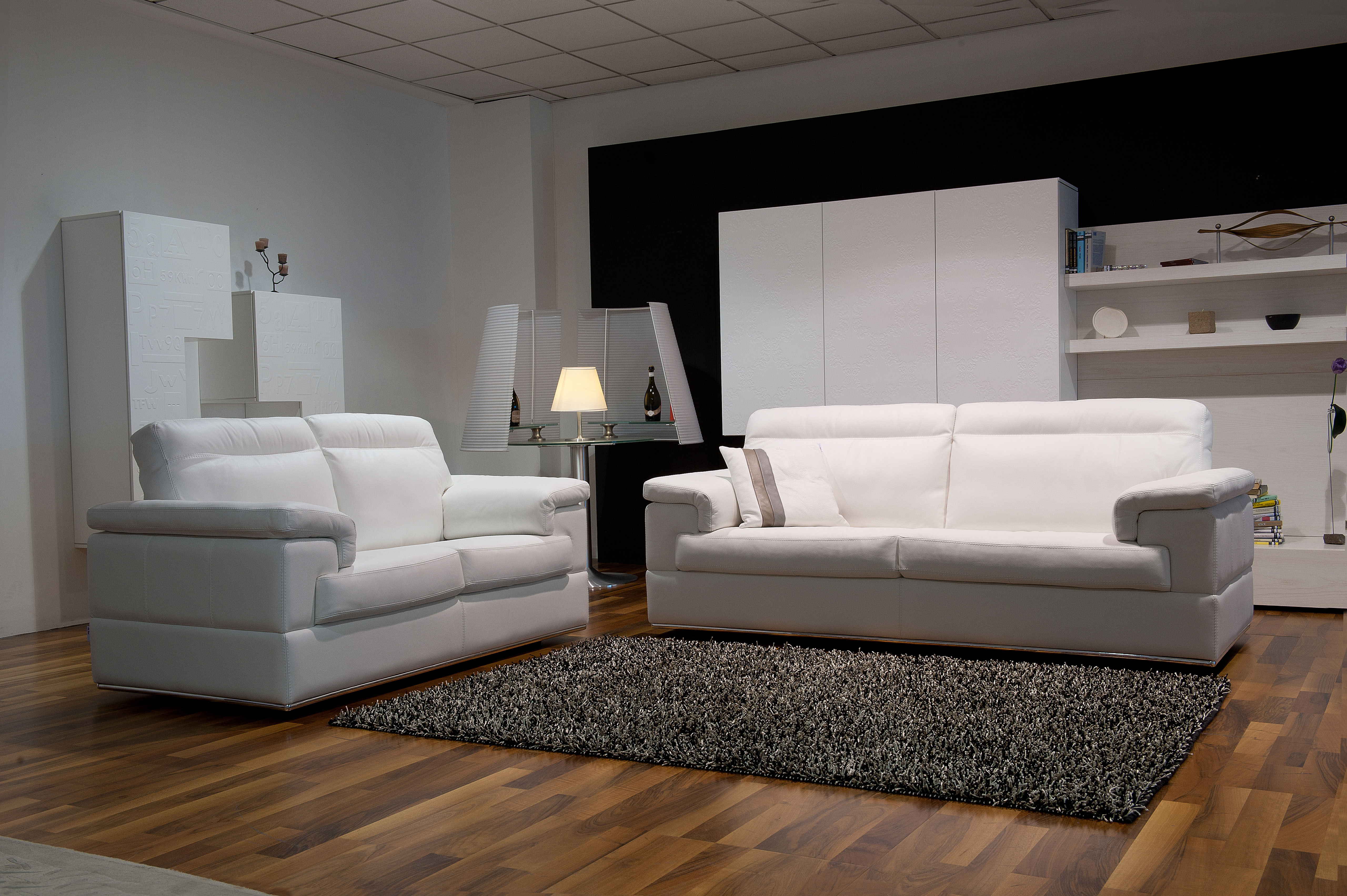 contemporary leather sofa set on chrome frame san diego