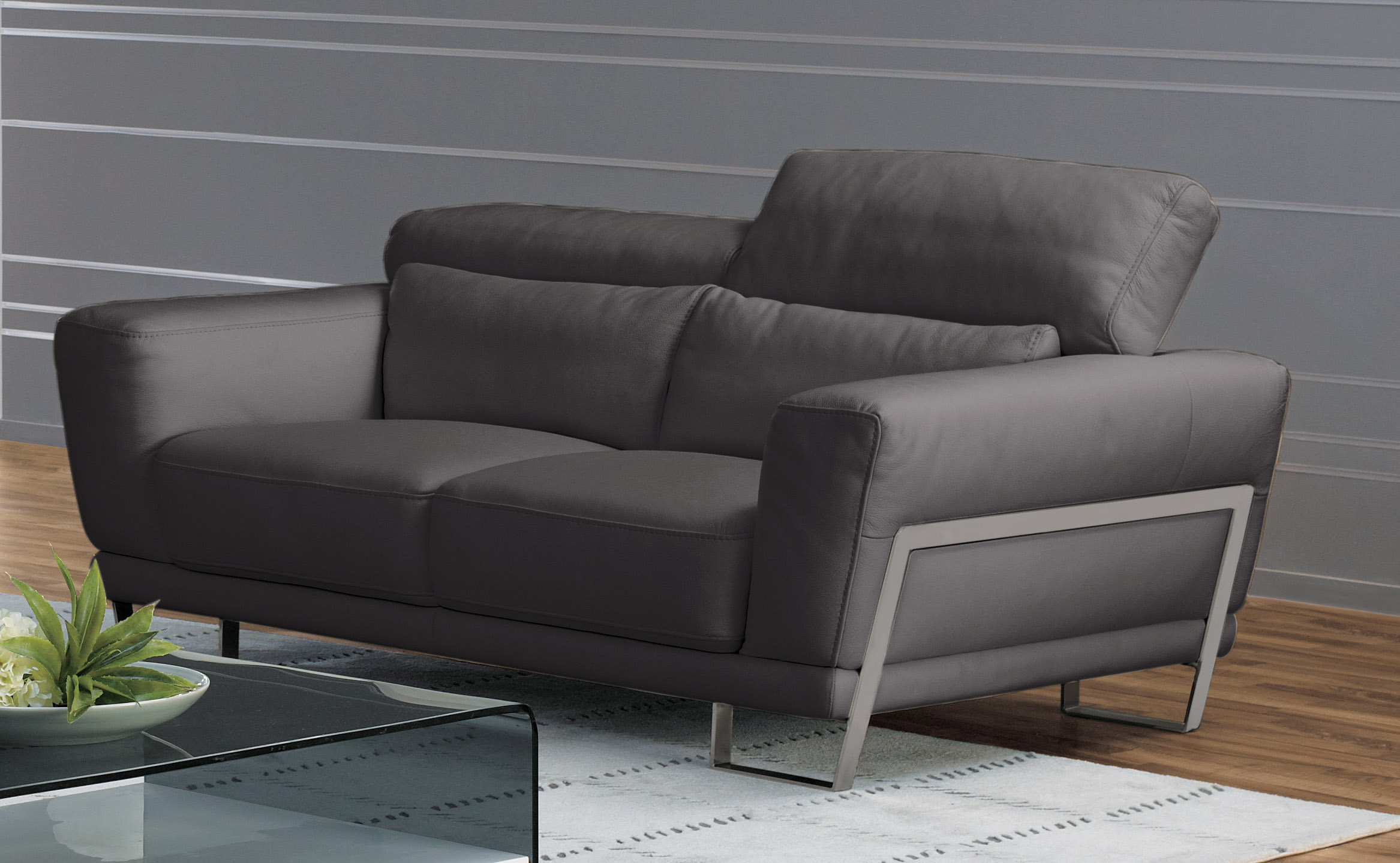 3 PC Classic Italian Leather Living Room Set - Click Image to Close