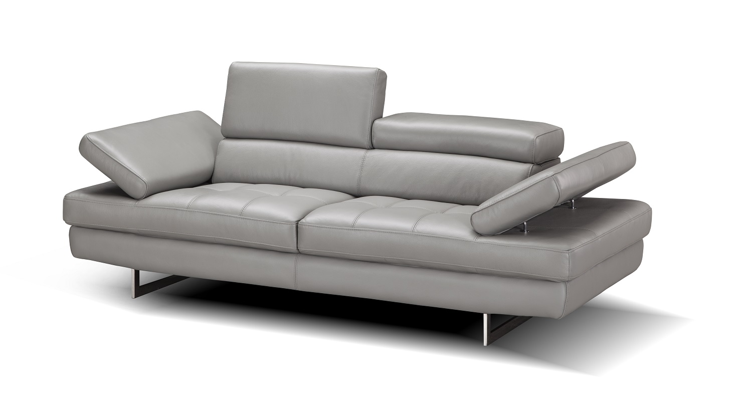 Manhattan Contemporary Italian Leather 2 PCs Sofa Set - Click Image to Close