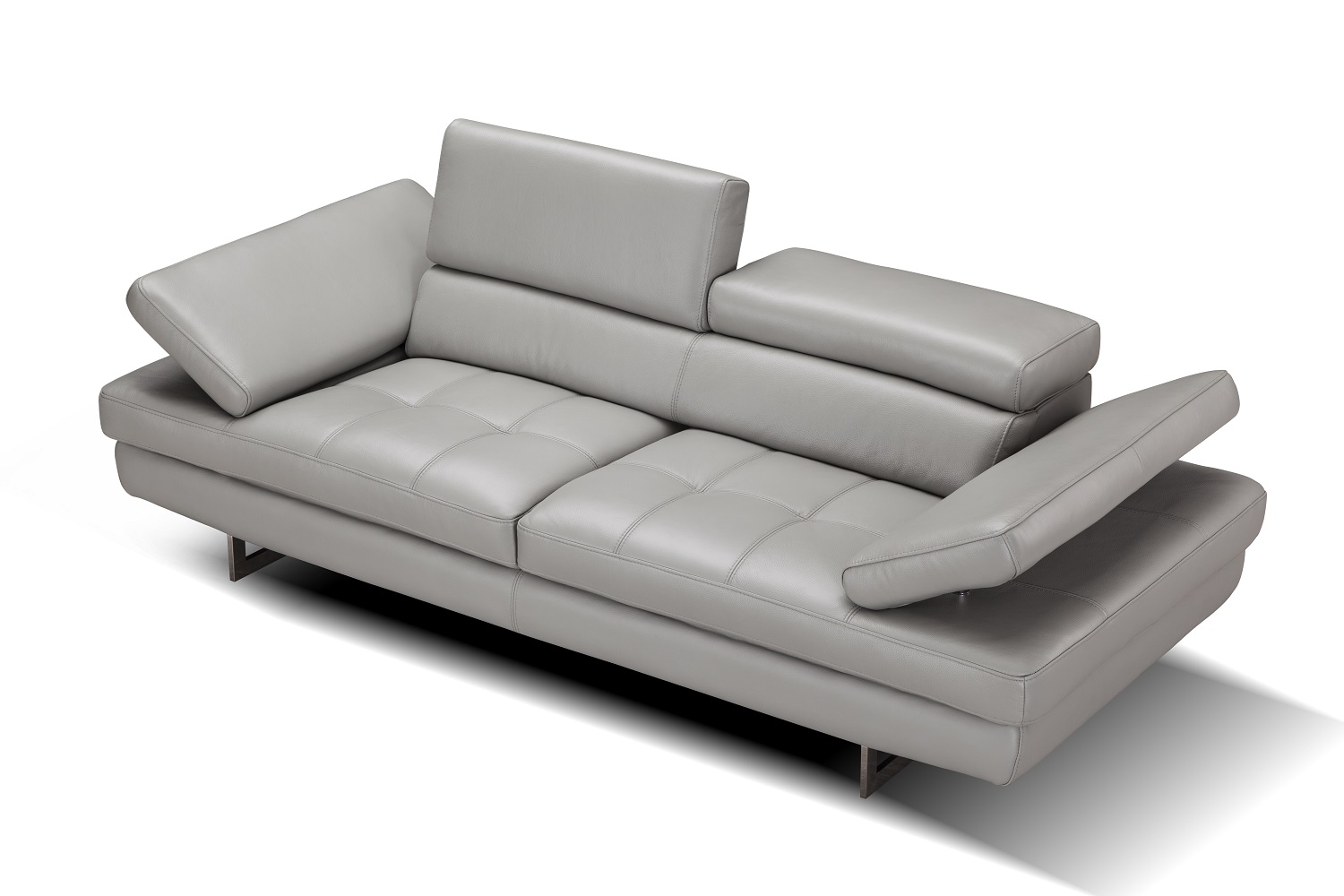 Manhattan Contemporary Italian Leather 2 PCs Sofa Set - Click Image to Close