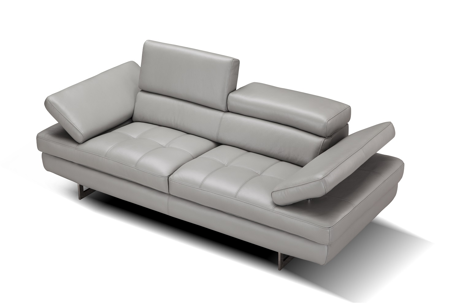 Manhattan Contemporary Italian Leather 2 PCs Sofa Set - Click Image to Close