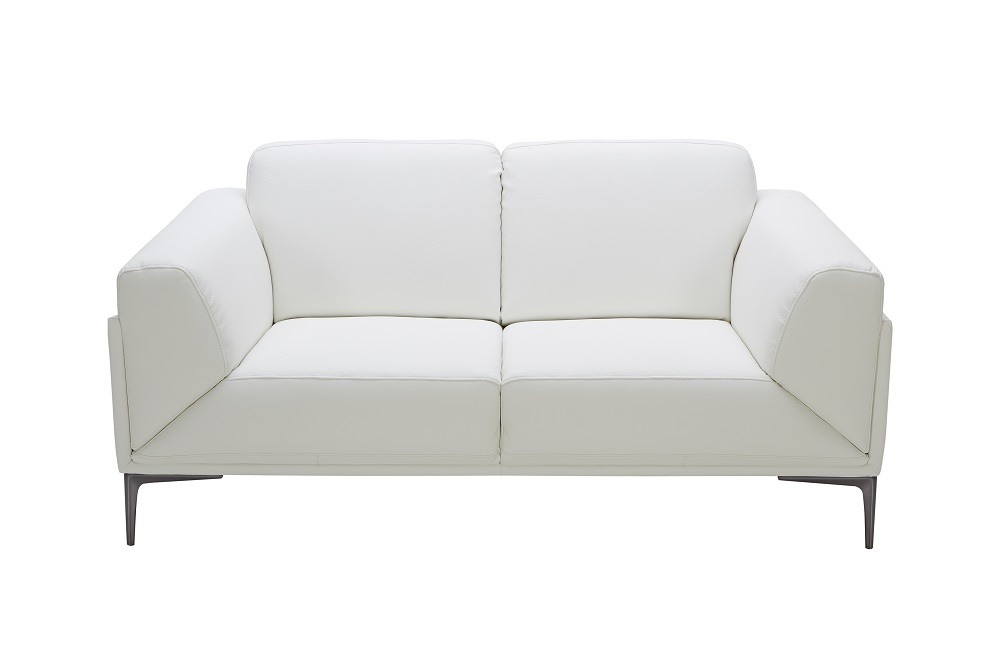 Manhattan Contemporary White Leather Sofa Set - Click Image to Close