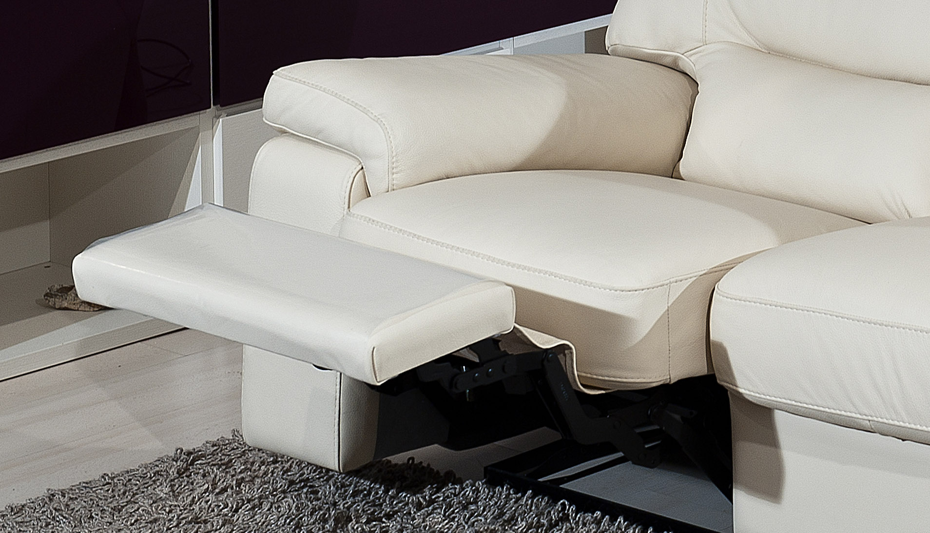 Luxor Italian Leather Sofa Set with Sliding Seats