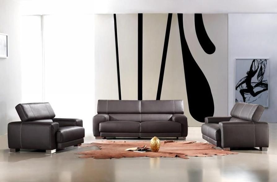 Italian Leather Sofa Set In Espresso Miami Florida V171 Genuine And Italian Leather Modern Designer Sofas