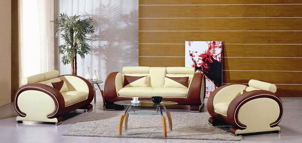 Two Toned Leather Contemporary Sofa Living Room Set Tulsa Oklahoma V7391 Genuine And Italian Leather Modern Designer Sofas