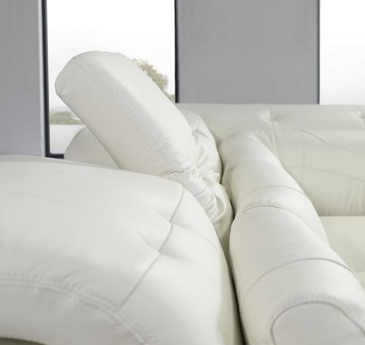White Bonded Leather Sofa Set - Click Image to Close