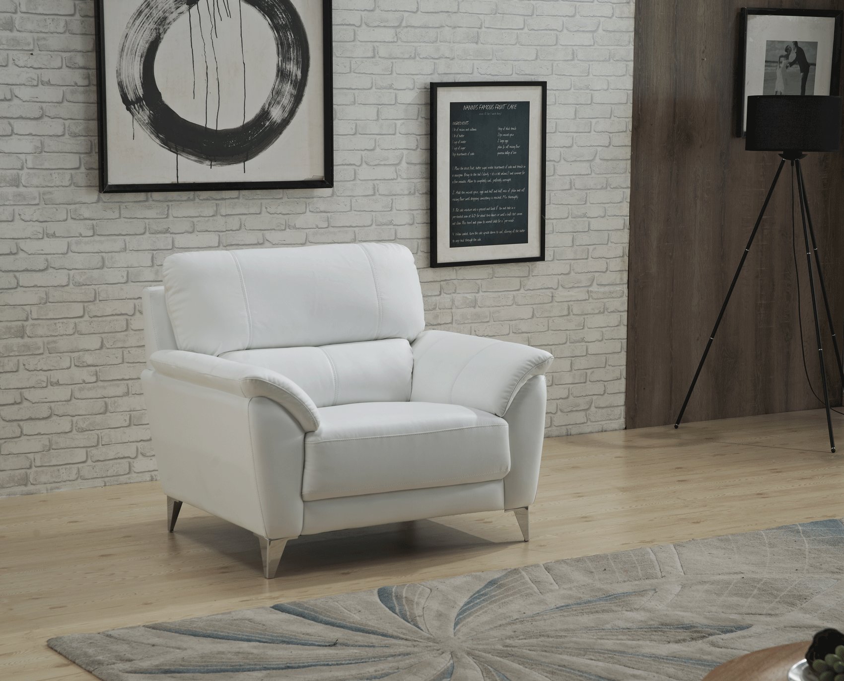 Unique Design White Leather Sofa Set - Click Image to Close