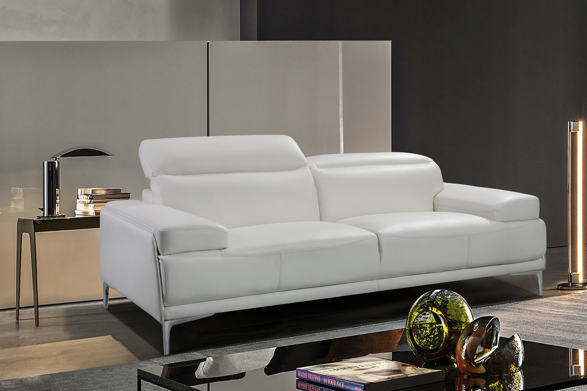 Leather Living Room Set with Movable Head Cushions New York New York J ...